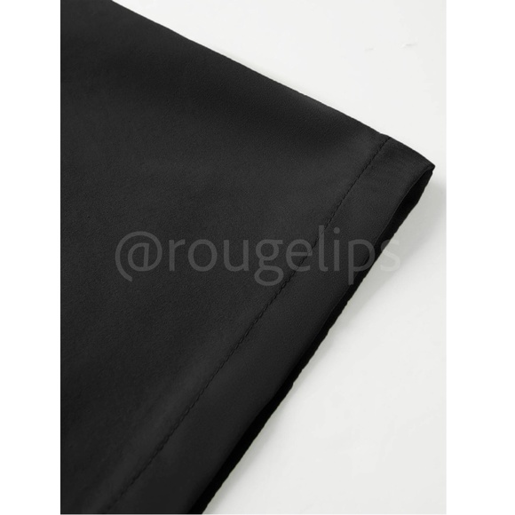 Black Midi Dress Flared Skirt Fitted Bustier Sweetheart Mesh Neckline Cami - Picture 9 of 15